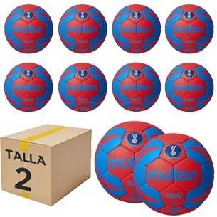 Pack 10 Balones Molten 3200 Talla 2 Azul-Rojo